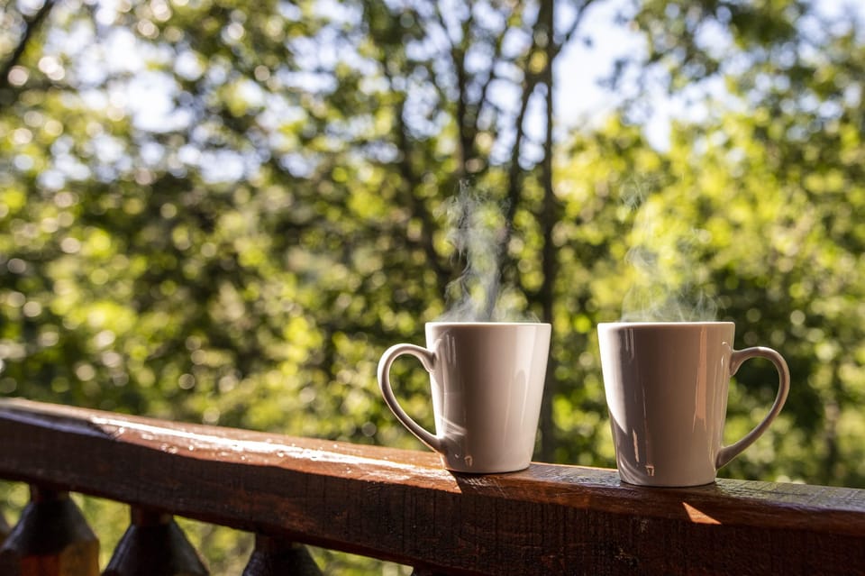Enjoy a cup of coffee on a clear Smoky mountain morning!