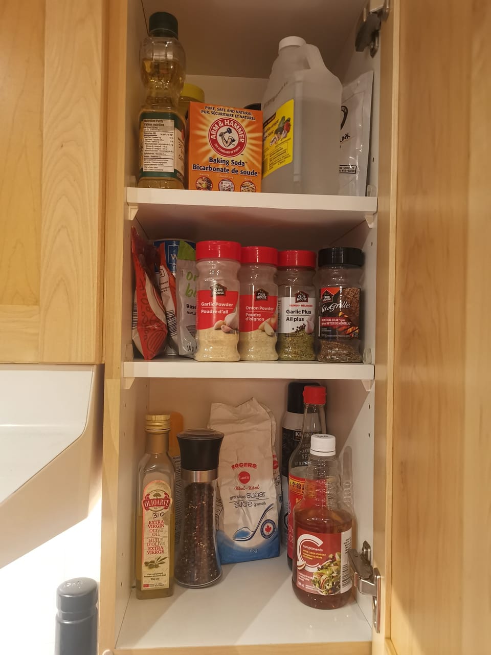We try to stock some basic pantry items for your convenience.