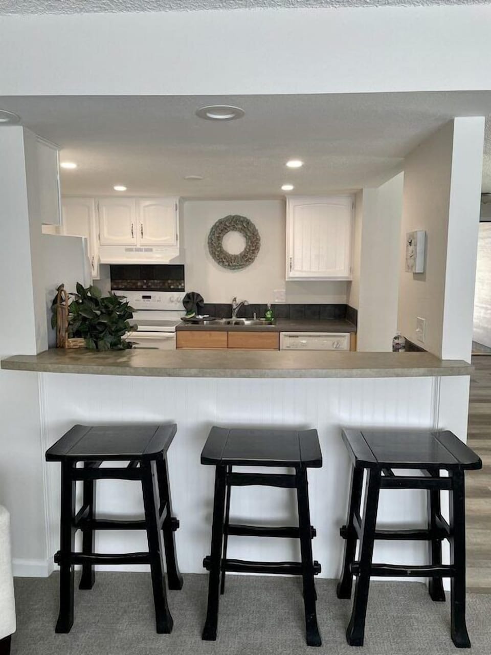 Extra seating at the breakfast bar