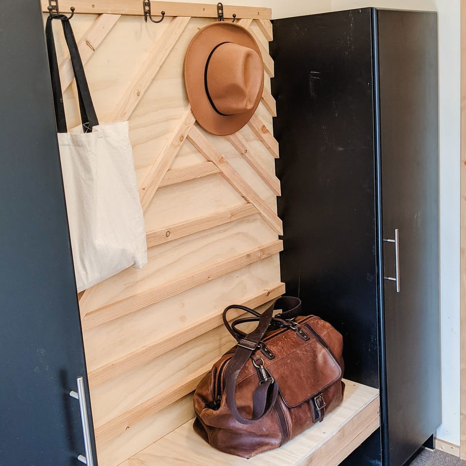 Back hall with ample storage
