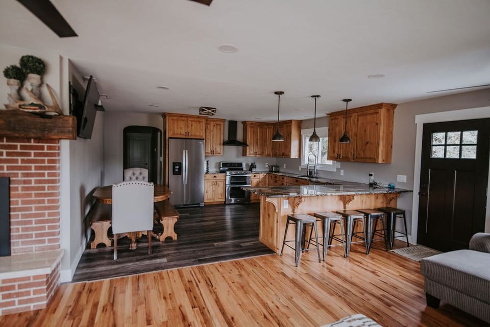 Open kitchen/family room for plenty of seating.