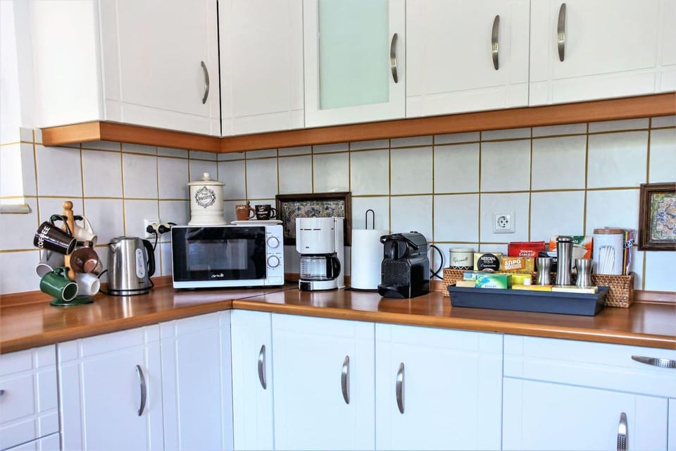 Villa | Private kitchen | Fridge, microwave, oven, stovetop
