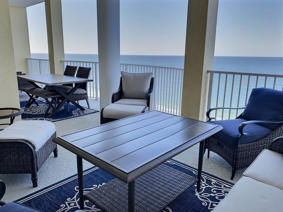 Comfortable furniture to enjoy the view from 