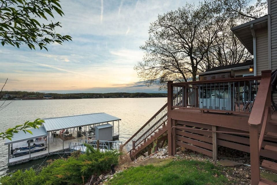 Looking down at the dock