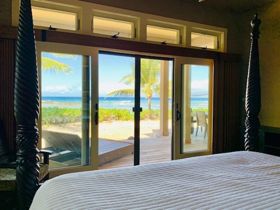 Four bedrooms with ocean views and private bathrooms. 