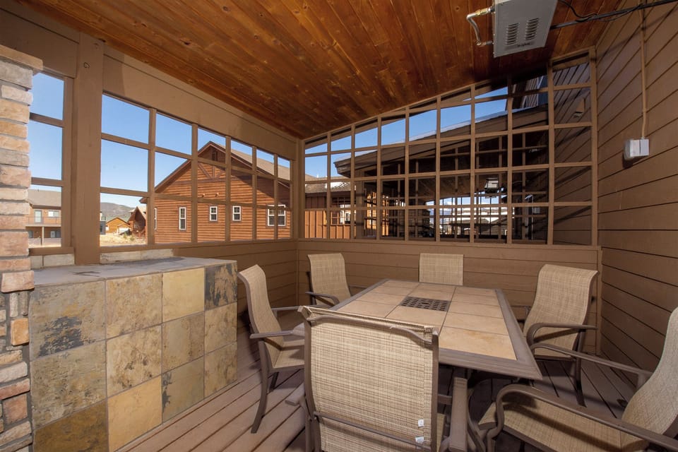 Enjoy morning coffee on your private terrace, surrounded by warm wood and mountain charm.