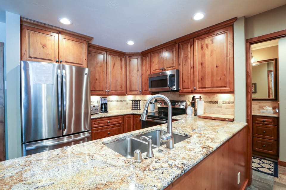 Room, Indoors, Refrigerator, Kitchen, Sink Faucet