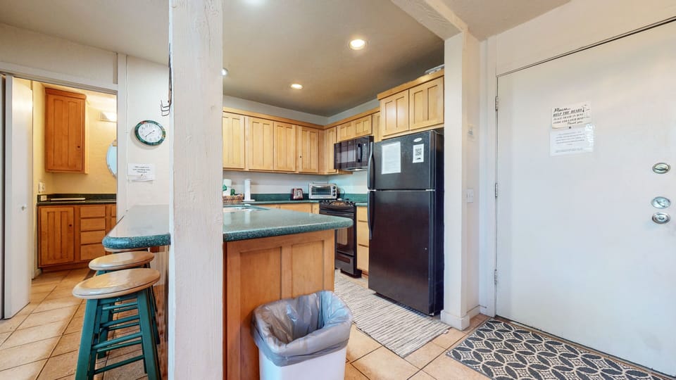 Indoors, Kitchen, Microwave, Oven, Refrigerator