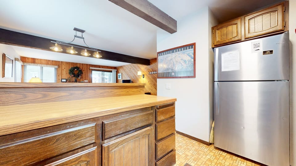 Indoors, Hardwood, Refrigerator, Stained Wood, Painting