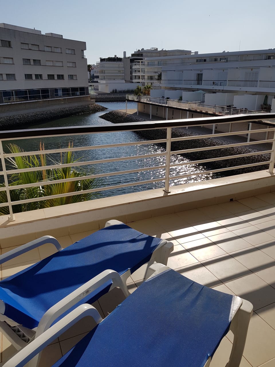 Sunbeds on the balcony