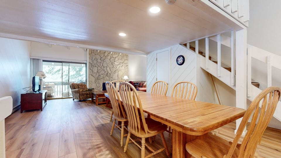 Indoors, Hardwood, Dining Room, Dining Table, Furniture