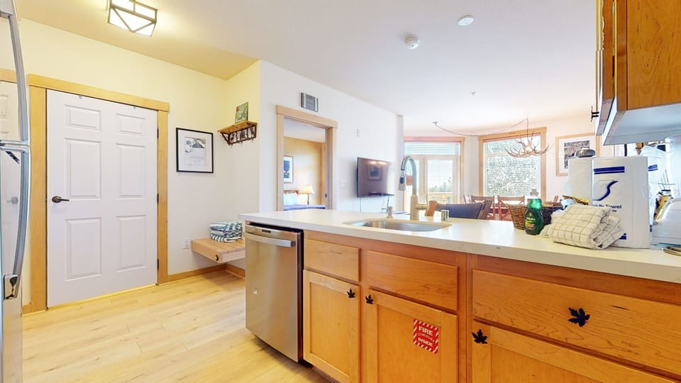 Indoors, Kitchen, Sink, Floor, Flooring