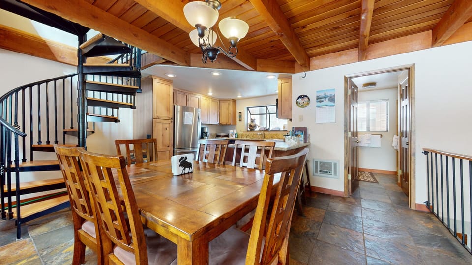 Indoors, Hardwood, Dining Room, Dining Table, Furniture