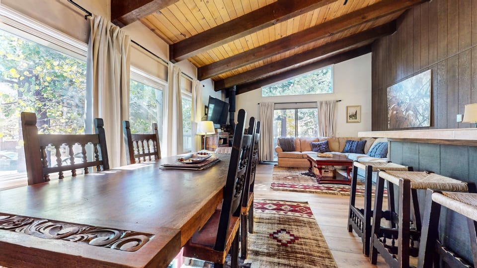 Indoors, Hardwood, Dining Room, Dining Table, Furniture