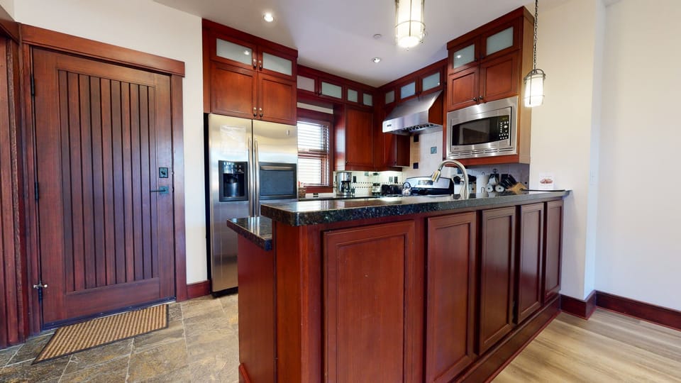 Room, Indoors, Flooring, Kitchen, Kitchen Island