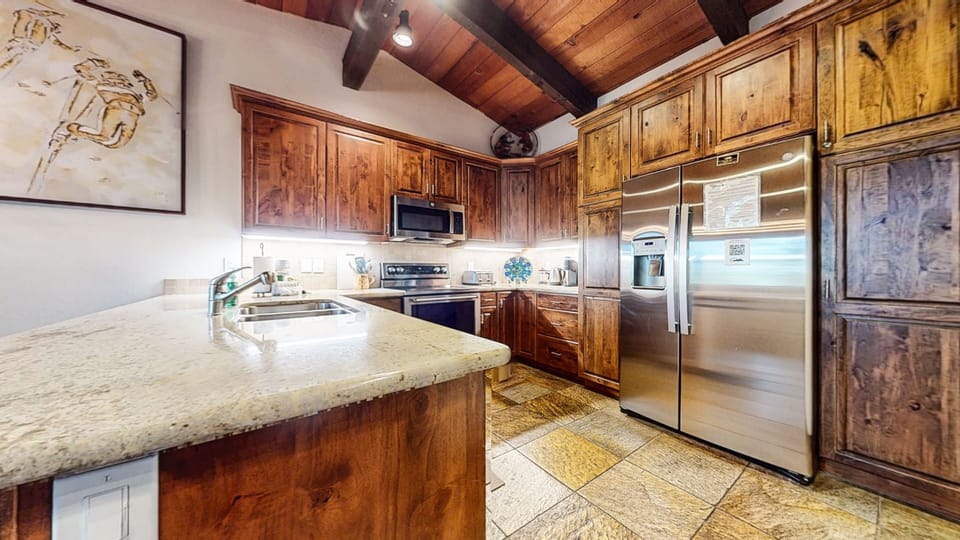 Indoors, Hardwood, Stained Wood, Kitchen, Appliance