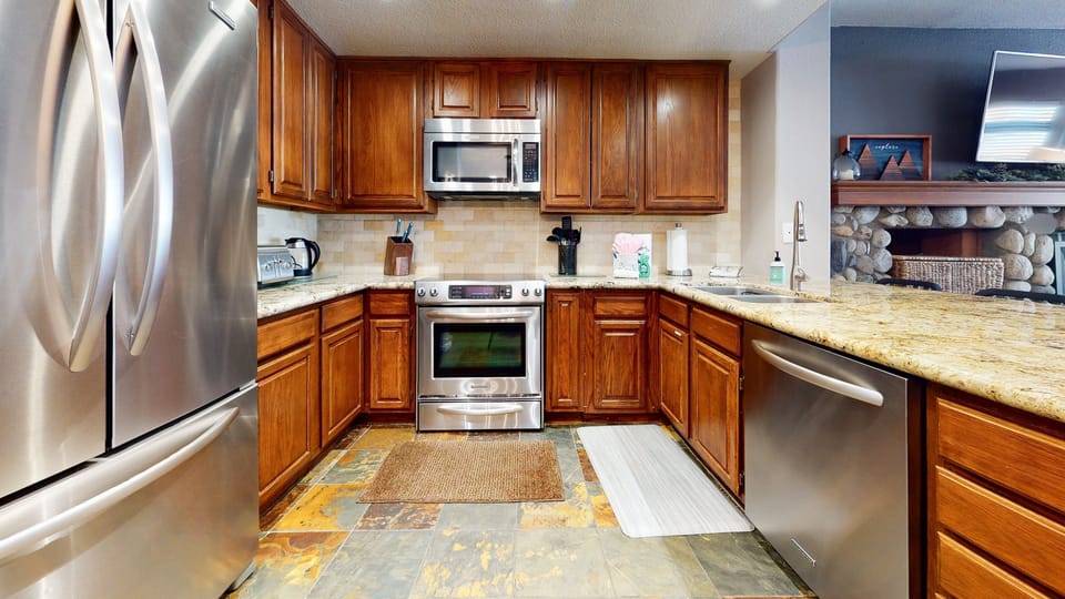 Room, Indoors, Kitchen, Flooring, Furniture