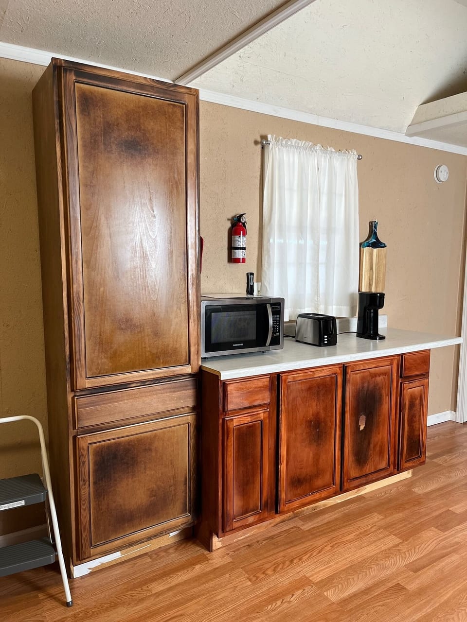 Kitchen area - mircrowave, toaster, coffee machine