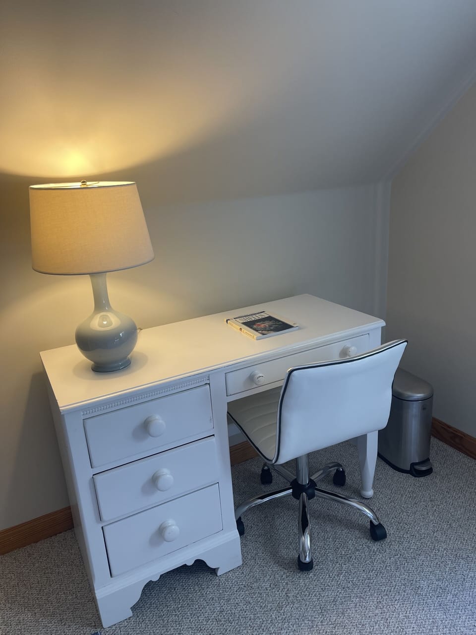 Work area in upstairs bedroom
