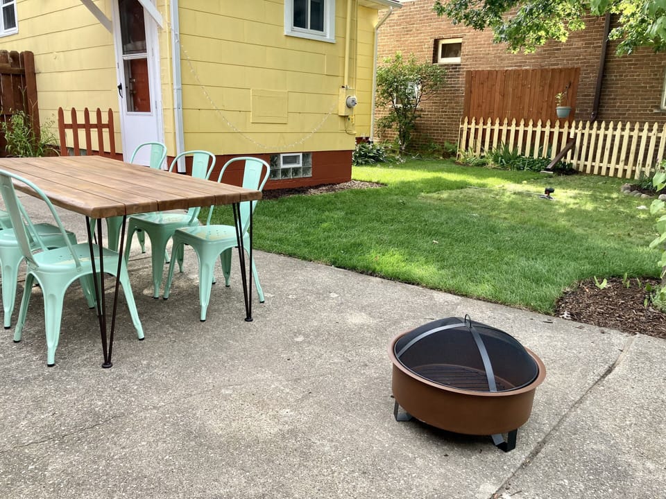 Backyard / patio dining area / fire pit