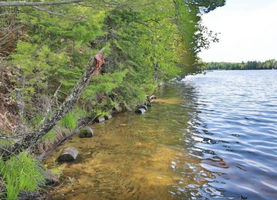 250 Feet of sand beach frontage shoreline. Great for swimming 