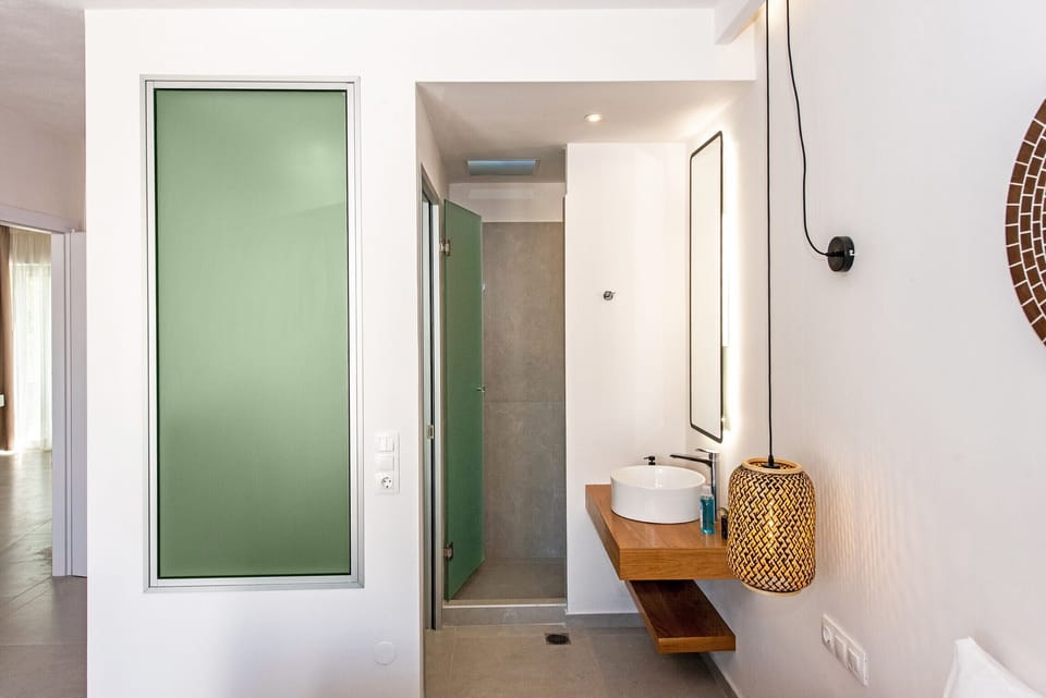 Modern bathroom of Exceptional modern villa,Private pool,Near amenities,Beach,Rethymno,Crete