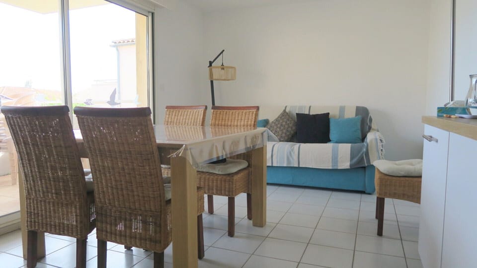 The living room area with sofa bed 140