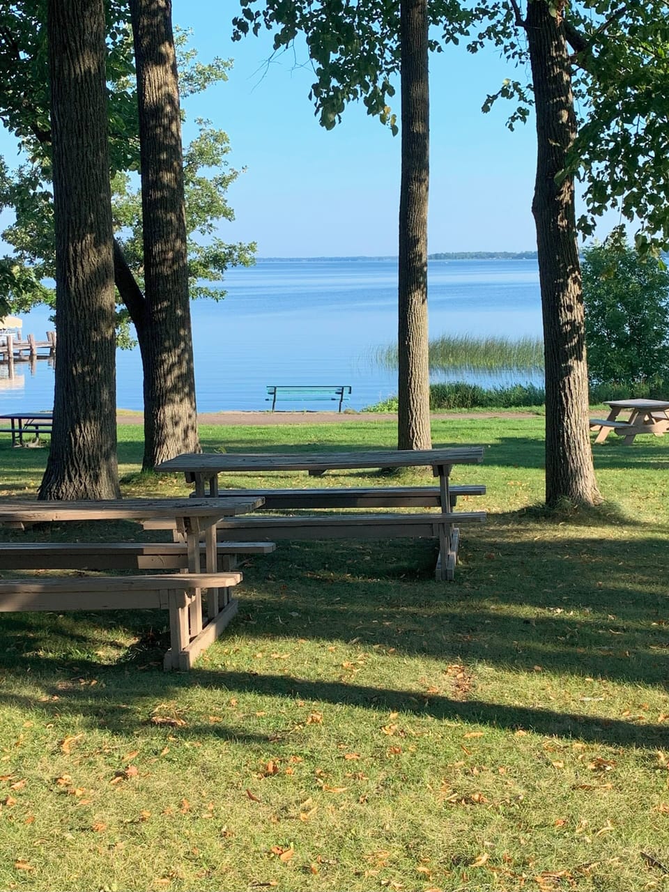 City Park 1/2 block with benches.  Perfect place to launch kayak or canoe.