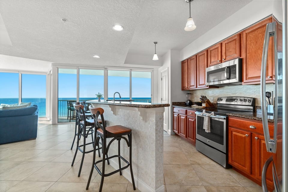 Spacious Kitchen Offering Bar Seating for 4