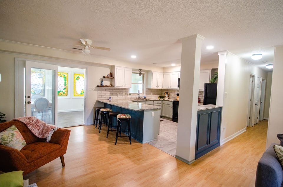 Kitchen is central to the living space