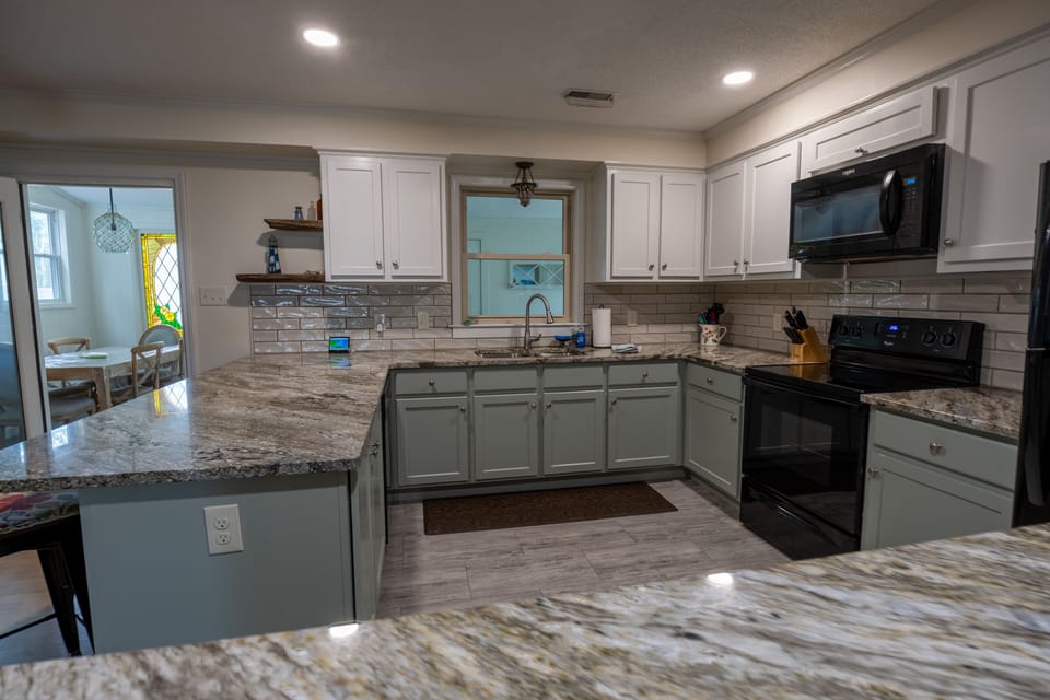 Well equipped and spacious kitchen