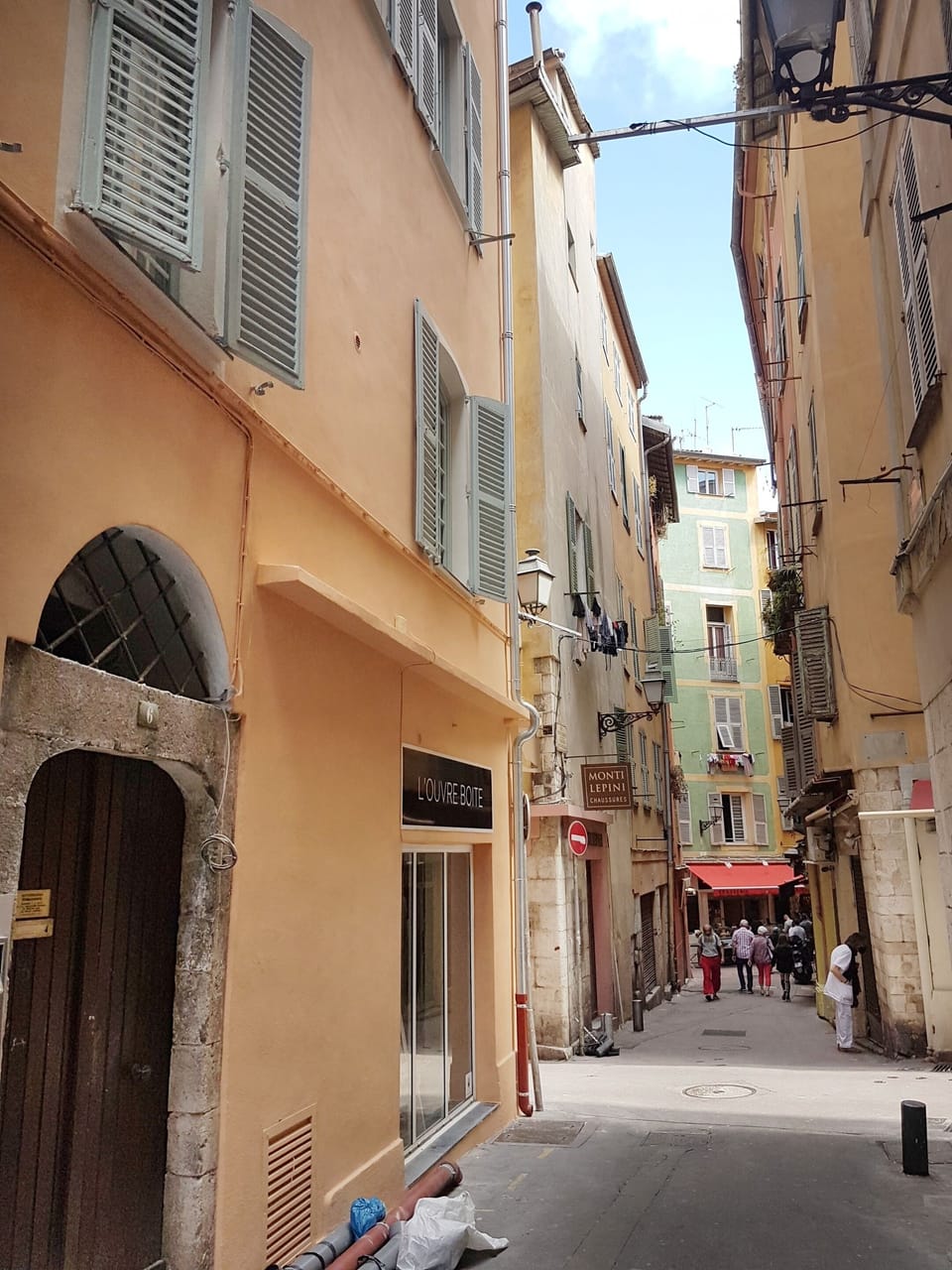 The street where our apartment is located, a typical Old Nice street