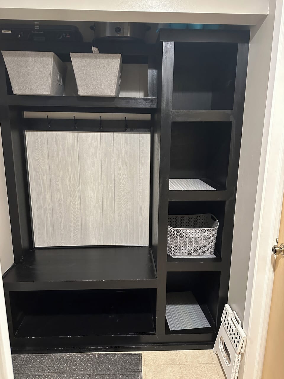 pantry, with plenty of hooks for coats and towels