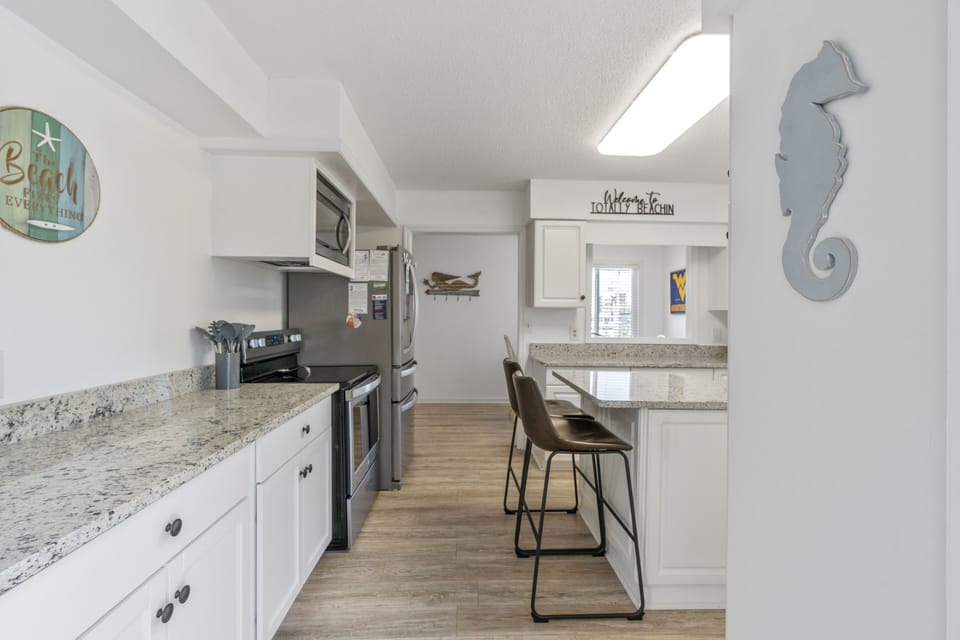 The family chef will love this updated kitchen complete with a huge workspace.
