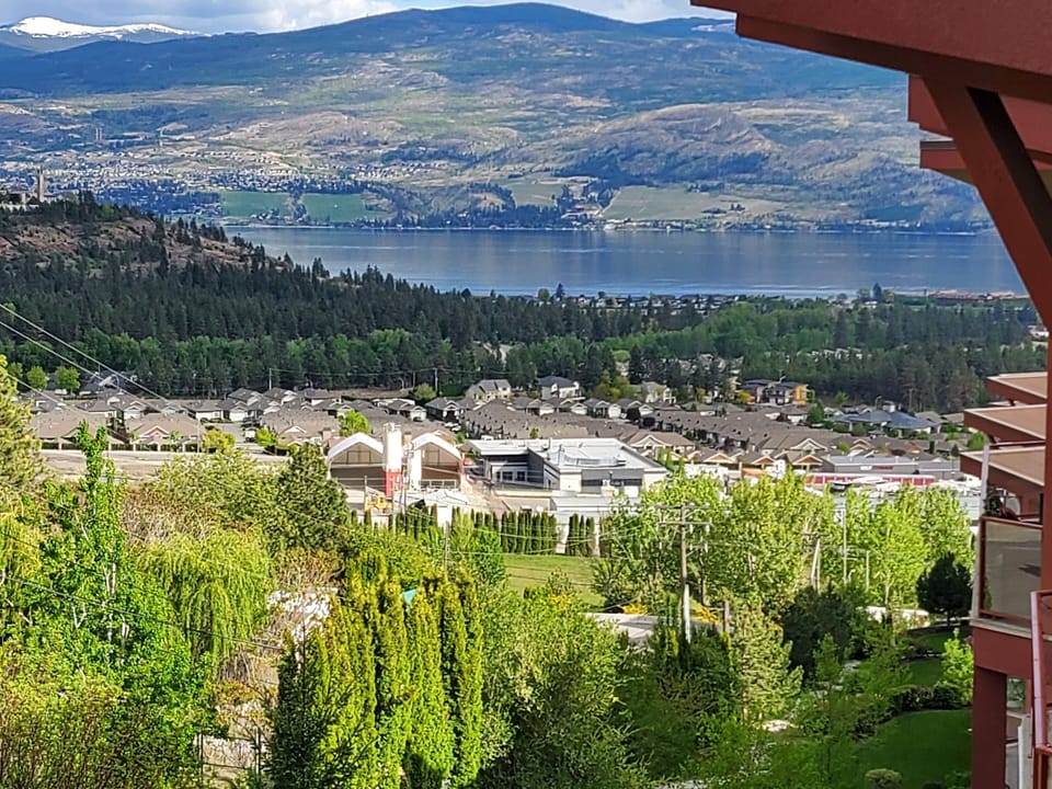 View from unit.  Mission hill winery on left mountaintop.
