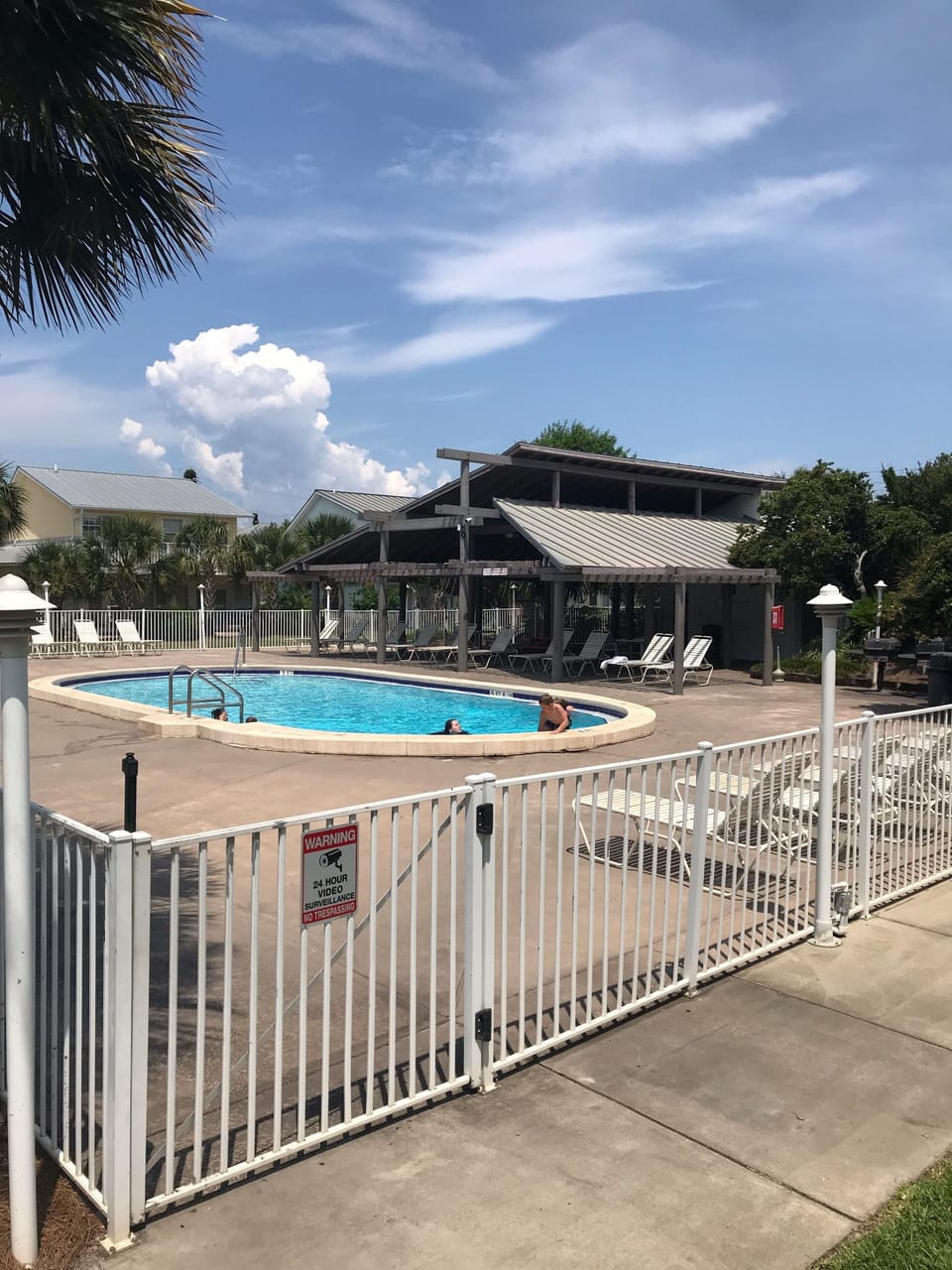 "Quiet" pool near the front gate between the cottages.