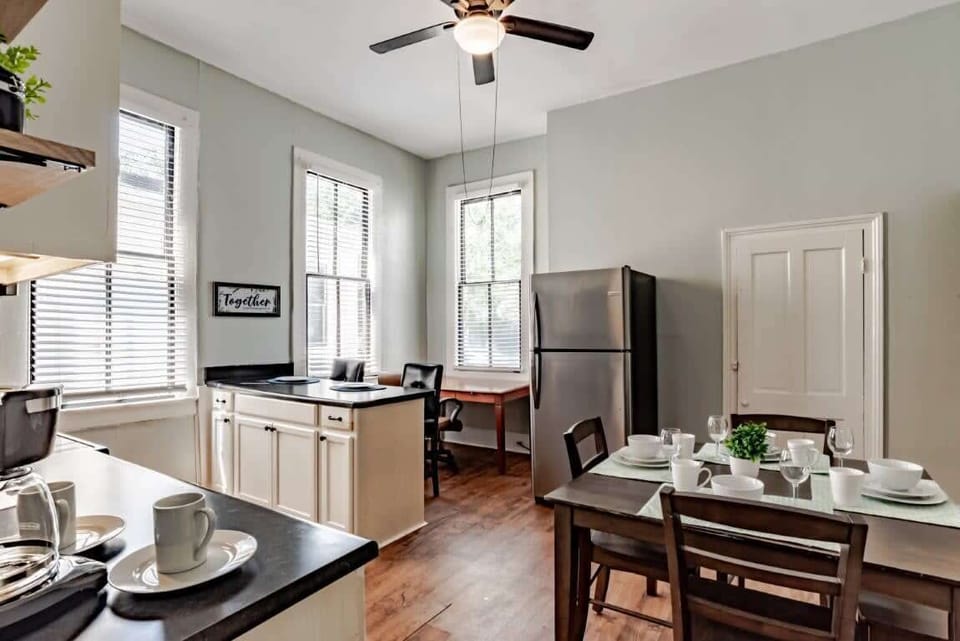 Dining and kitchen area