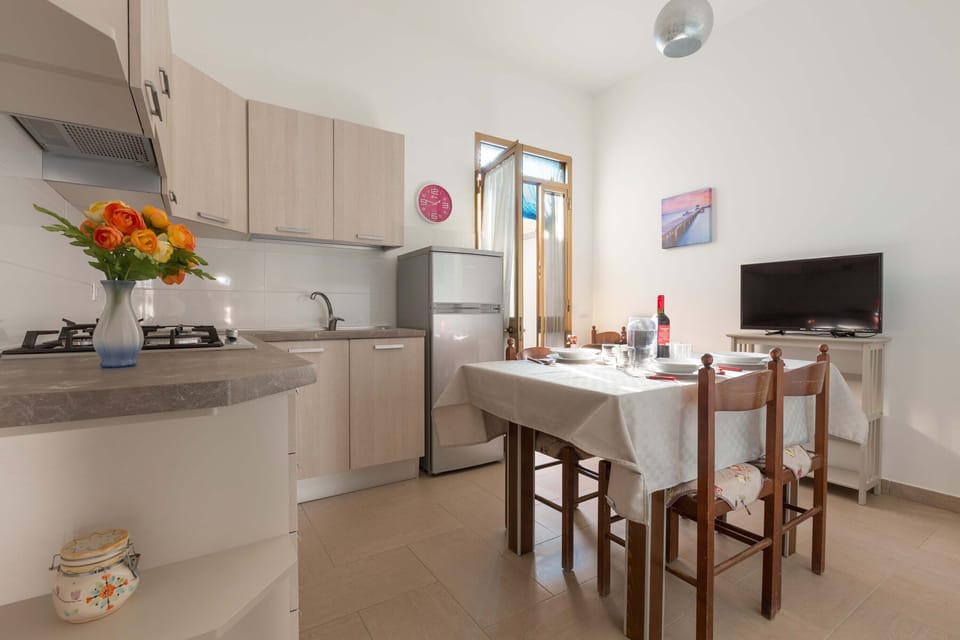 Full-size fridge, oven