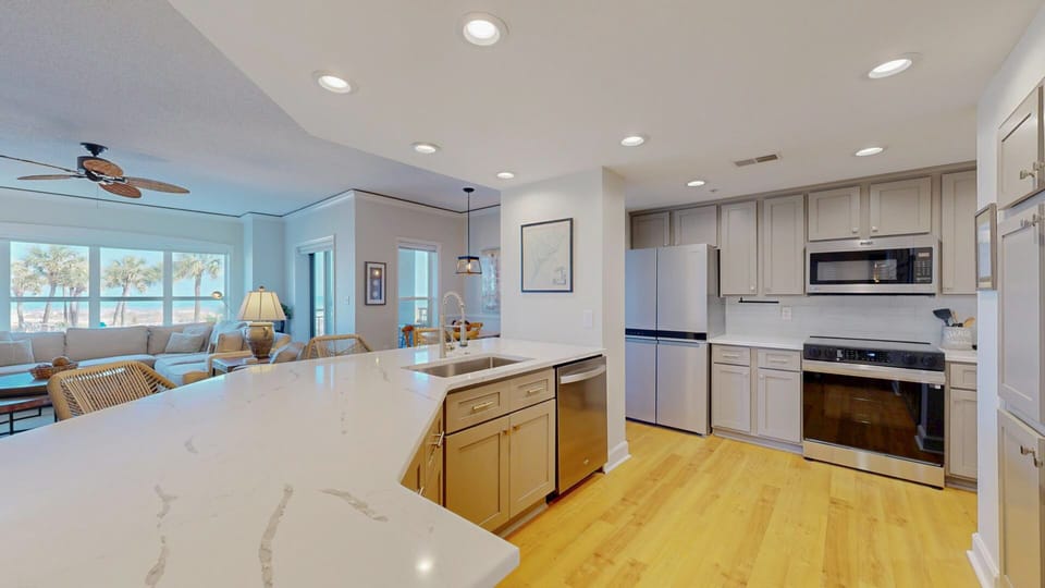 Newly Renovated Kitchen with Views of the Atlantic Ocean