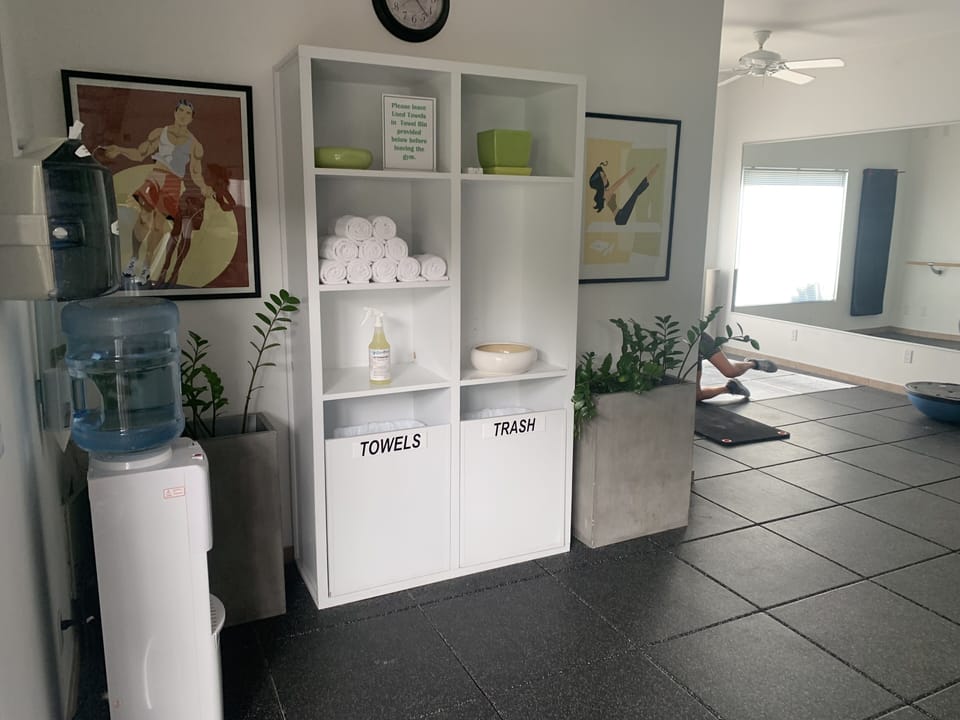 Spacious fitness room