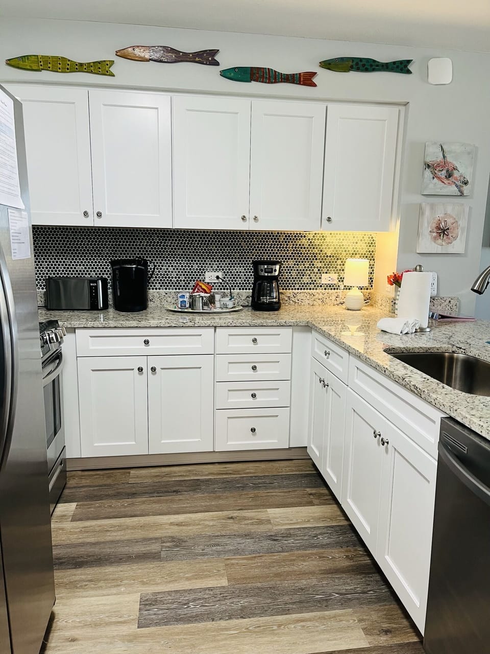 all new kitchen with custom tile work
