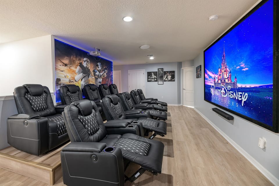 Movie theater with seating for 8!