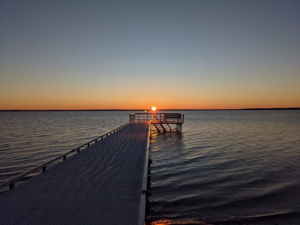 Fishing pier across the street from the neighborhood. 