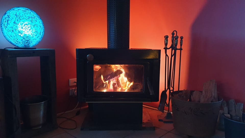 Enjoy a cosy winter night by the fire.