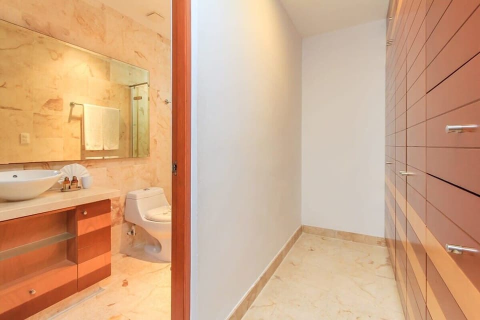 Pamper yourself with plenty of space for all your getting-ready needs.