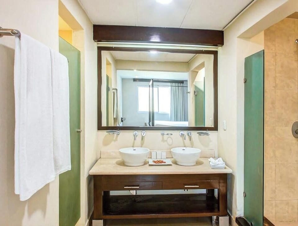 Master bathroom is spacious & modern