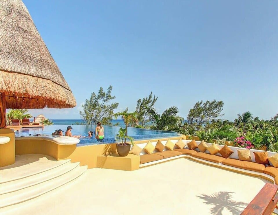 Imagine this Caribbean Sea view while enjoying the roof pool!