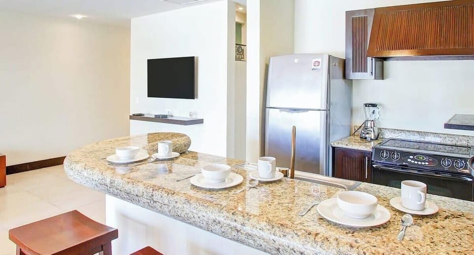 Fully-equipped kitchen for preparing meals at home!