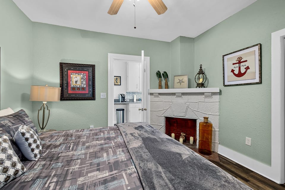 Enjoy all the beachy artwork throughout the home