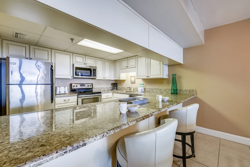 Full Size Kitchen with Bar Seating